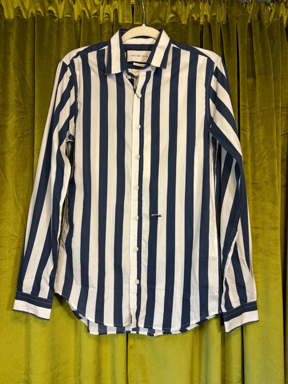 NWT Inimigo Long Island Button Down Shirt in Midnight Blue. Size EU 46 (S) $138